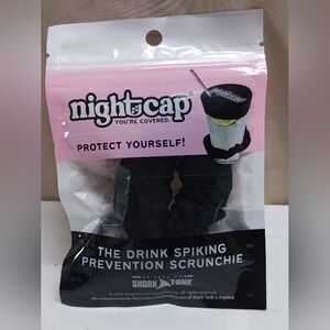 Nightcap The Drink Spiking Prevention Scrunchie As Seen On Skark Tank-Black
